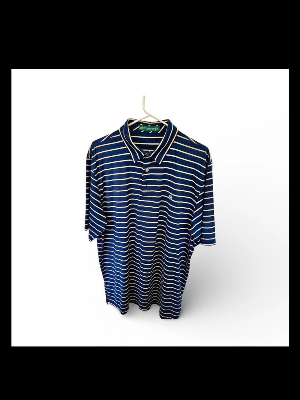 Southern Tide Blue and White Striped Polo